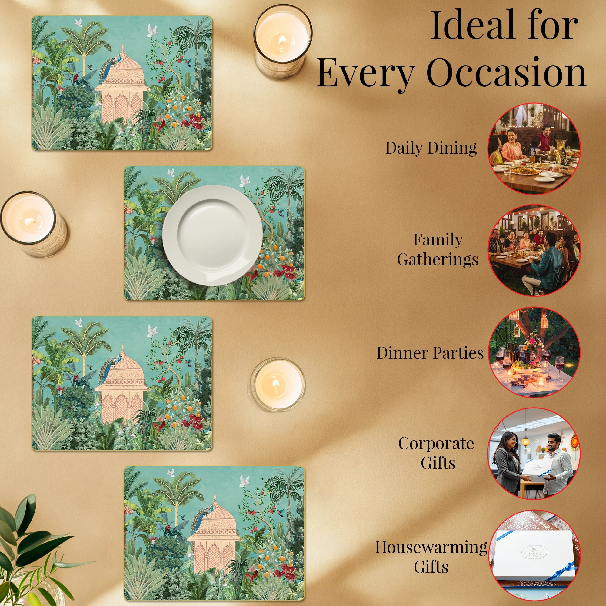 Fruity Paradise Table Placemats Set of 4