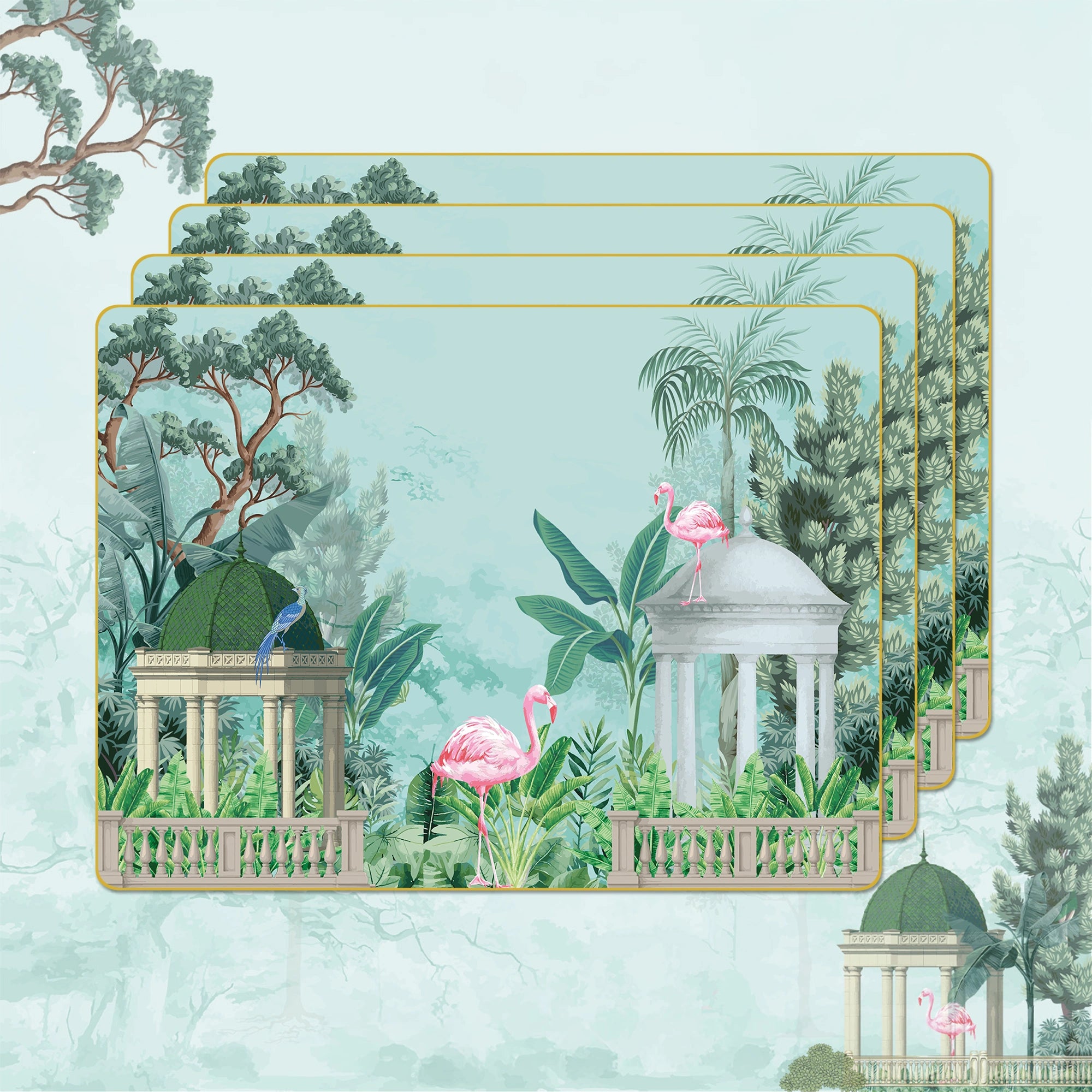 Flamingo Whispers Table Placemats Set of 4