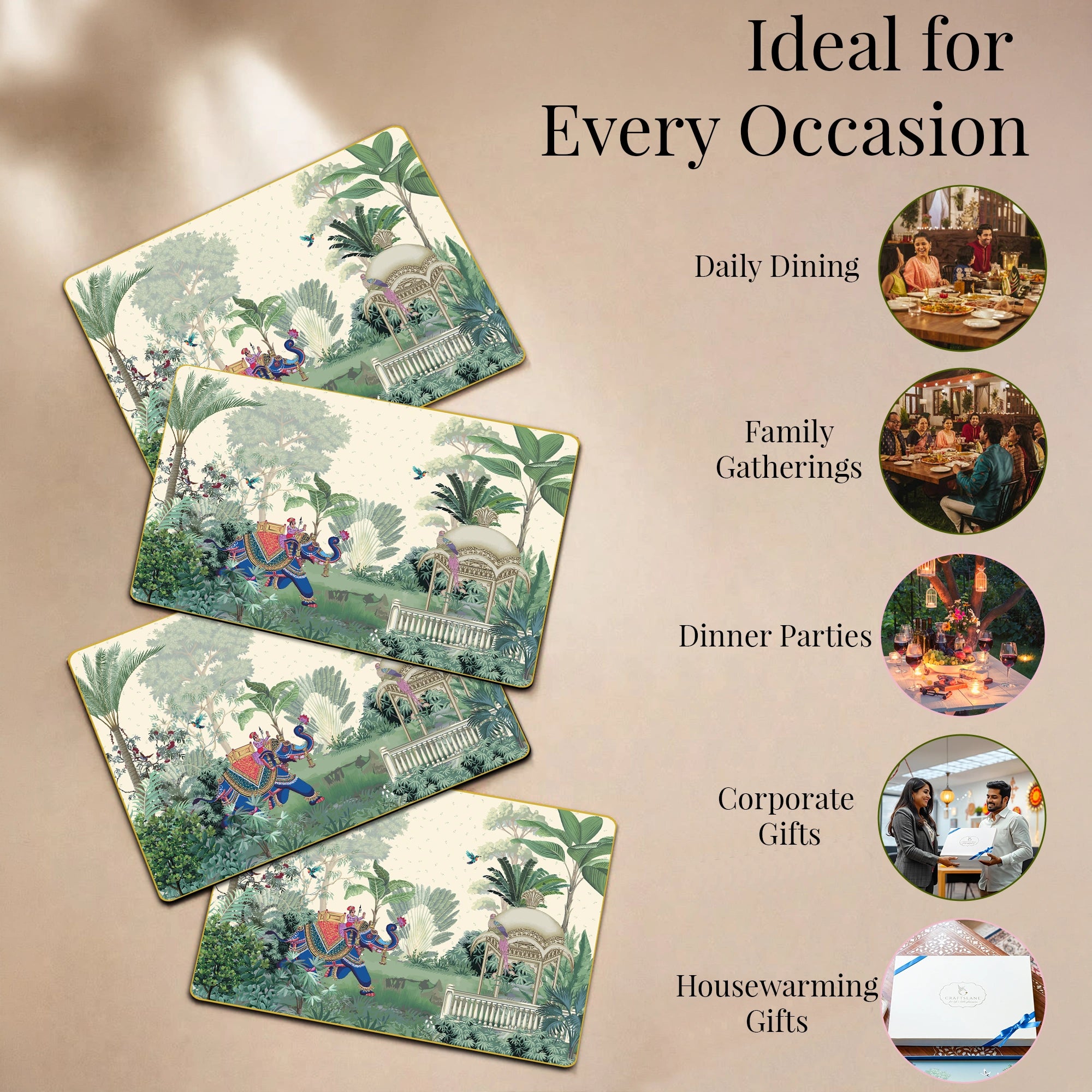 Majestic Tranquility Table Placemats Set of 4