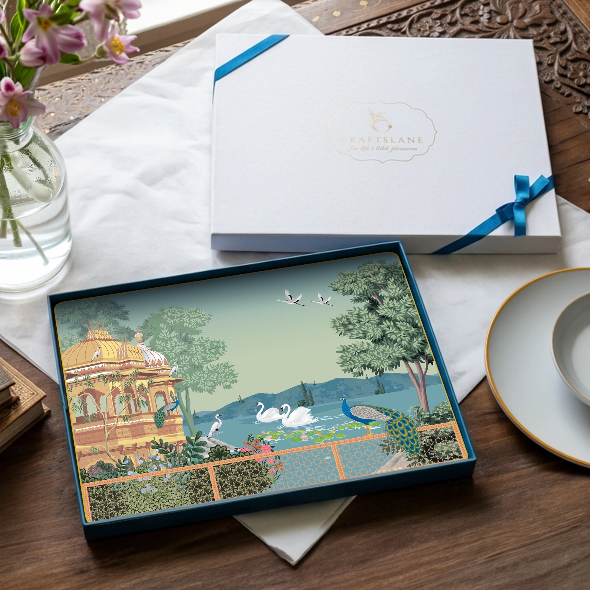 Swan Serenade Table Placemats Set of 4