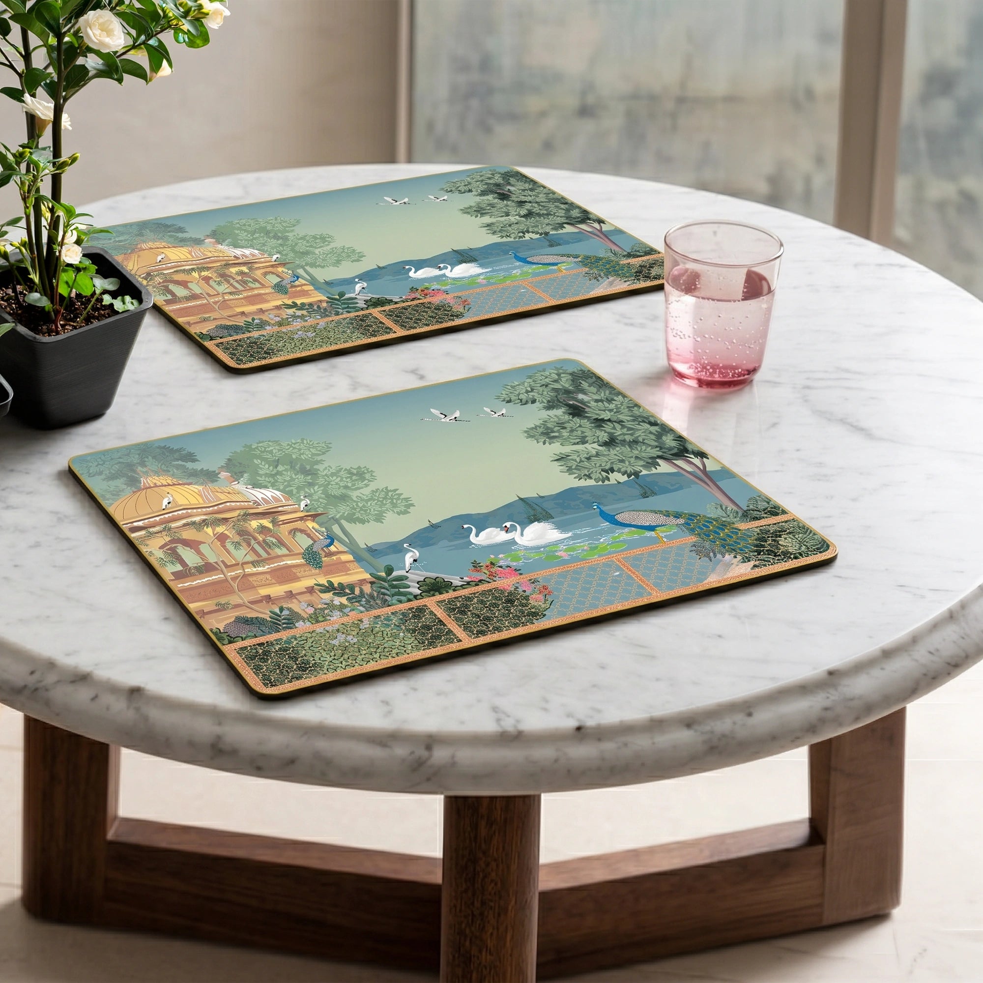 Swan Serenade Table Placemats Set of 4