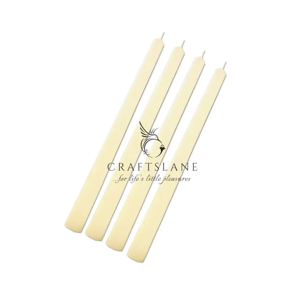 10’’ Premium Taper Candles (Set of 4) | Ivory Taper Candles