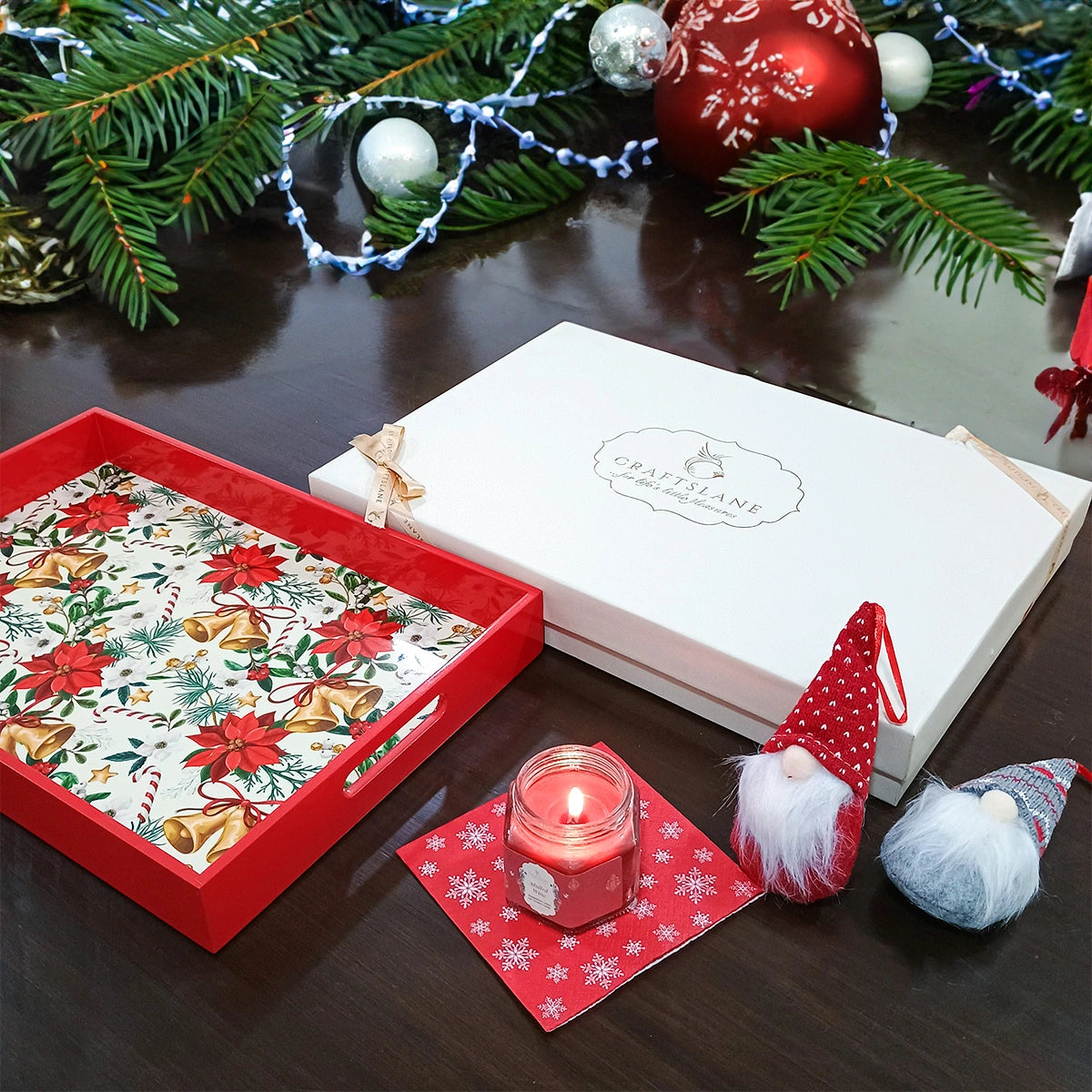 Your Signature Style ~ Handcrafted Christmas Bells Serving Trays 15x10 Inch