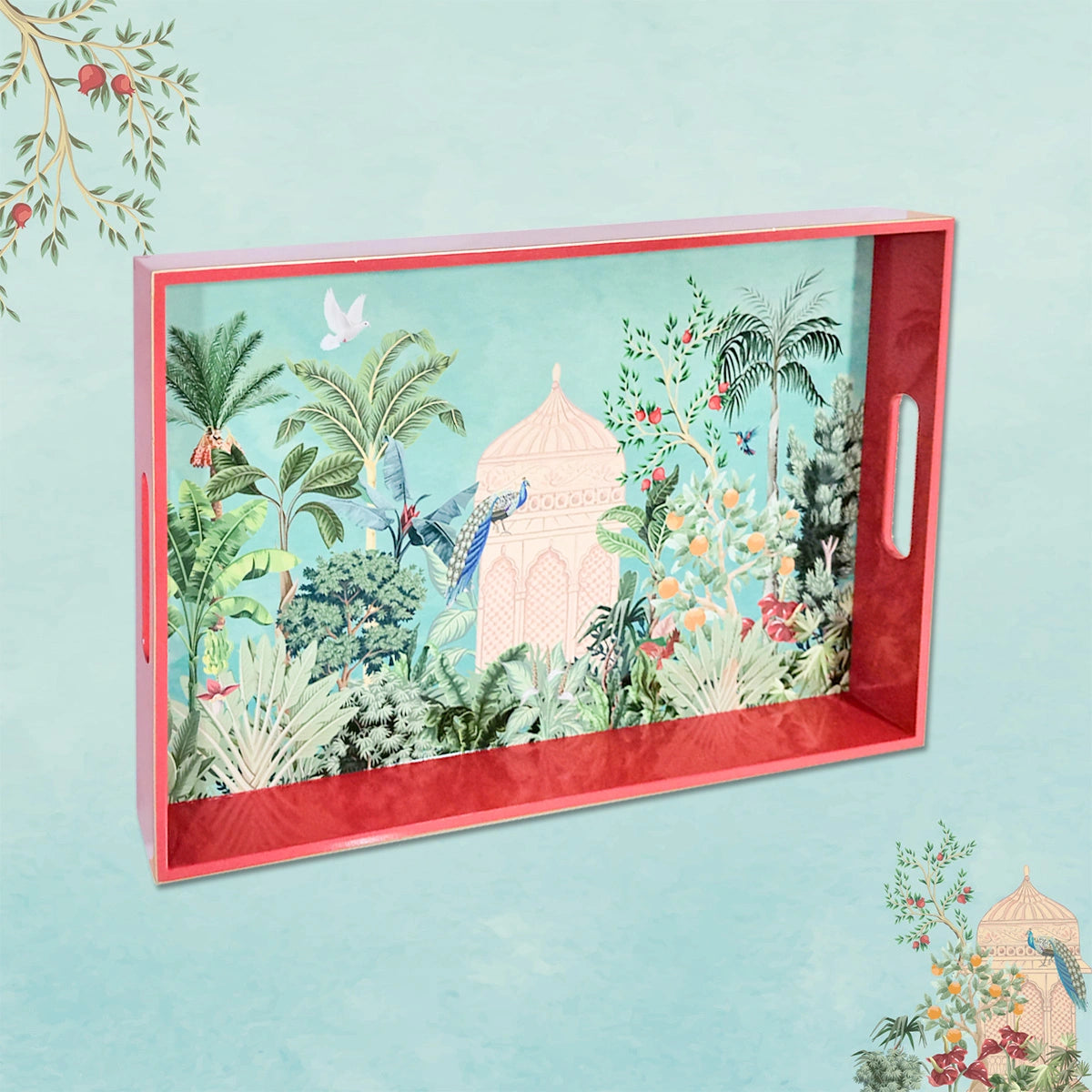 Your Signature Style ~ Handcrafted Fruity Paradise Serving Trays 15x10 Inch