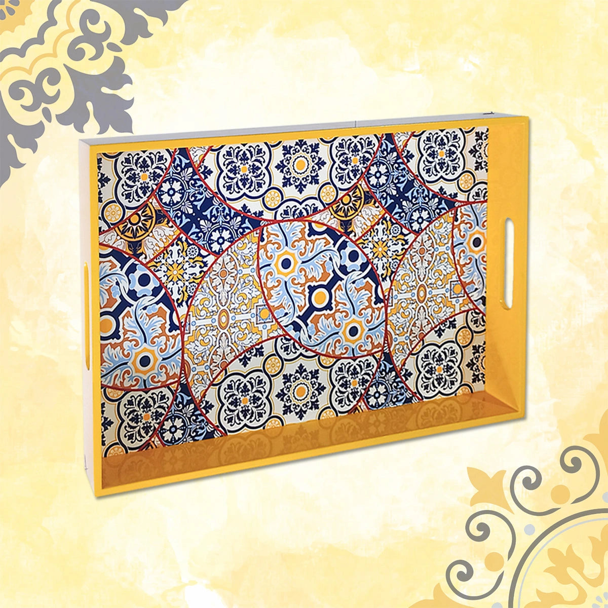 Your Signature Style ~ Handcrafted Moroccan Mosaic Serving Trays 15x10 Inch