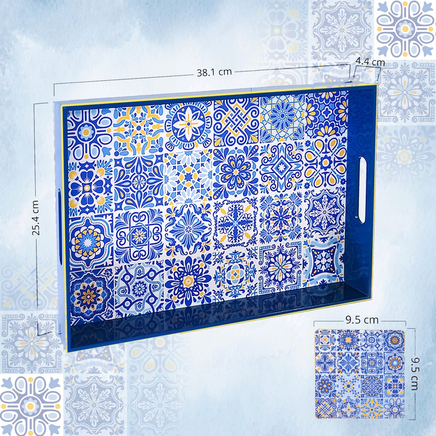 Your Signature Style ~ Handcrafted Portuguese Blue Tiles Serving Trays
