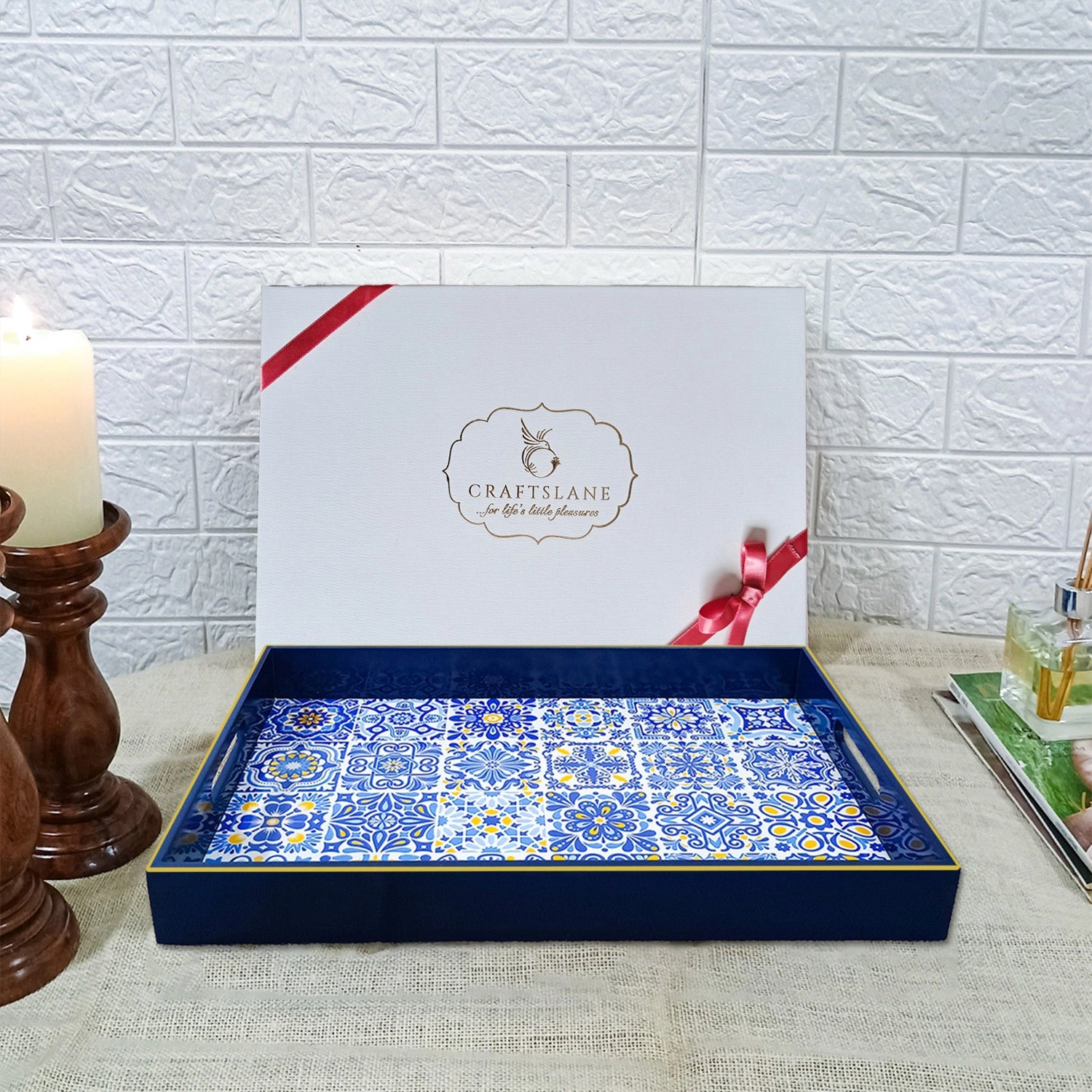 Your Signature Style ~ Handcrafted Portuguese Blue Tiles Serving Trays