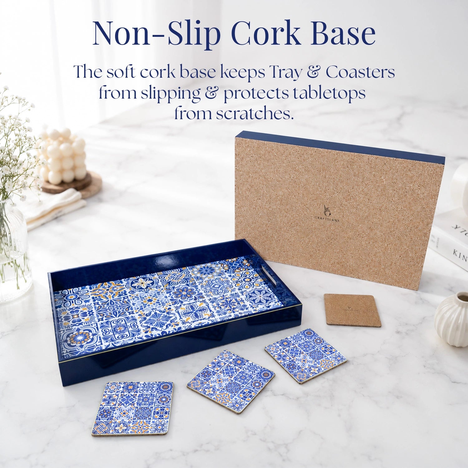 Your Signature Style ~ Handcrafted Portuguese Blue Tiles Serving Trays