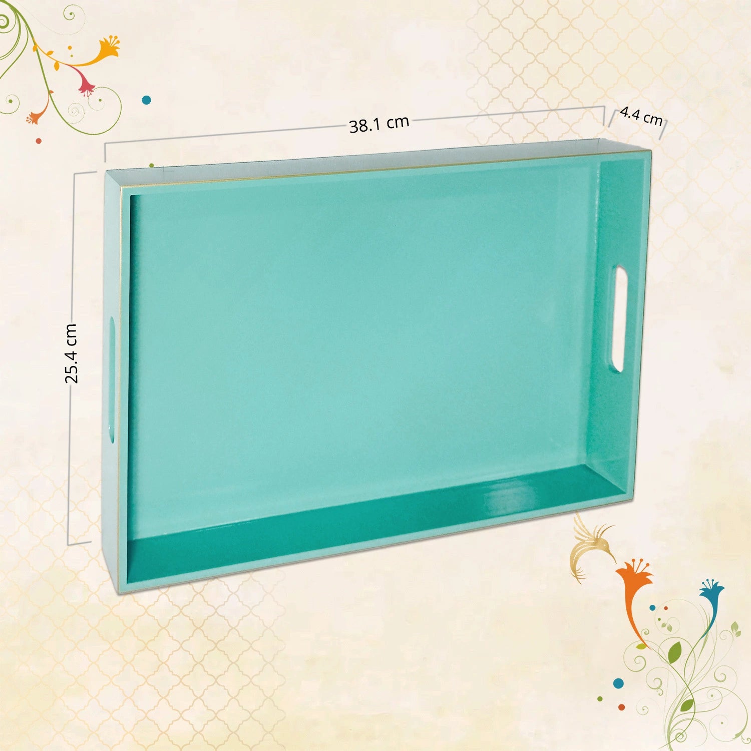 Classic Handcrafted Solid Tiffany Wooden Serving Trays