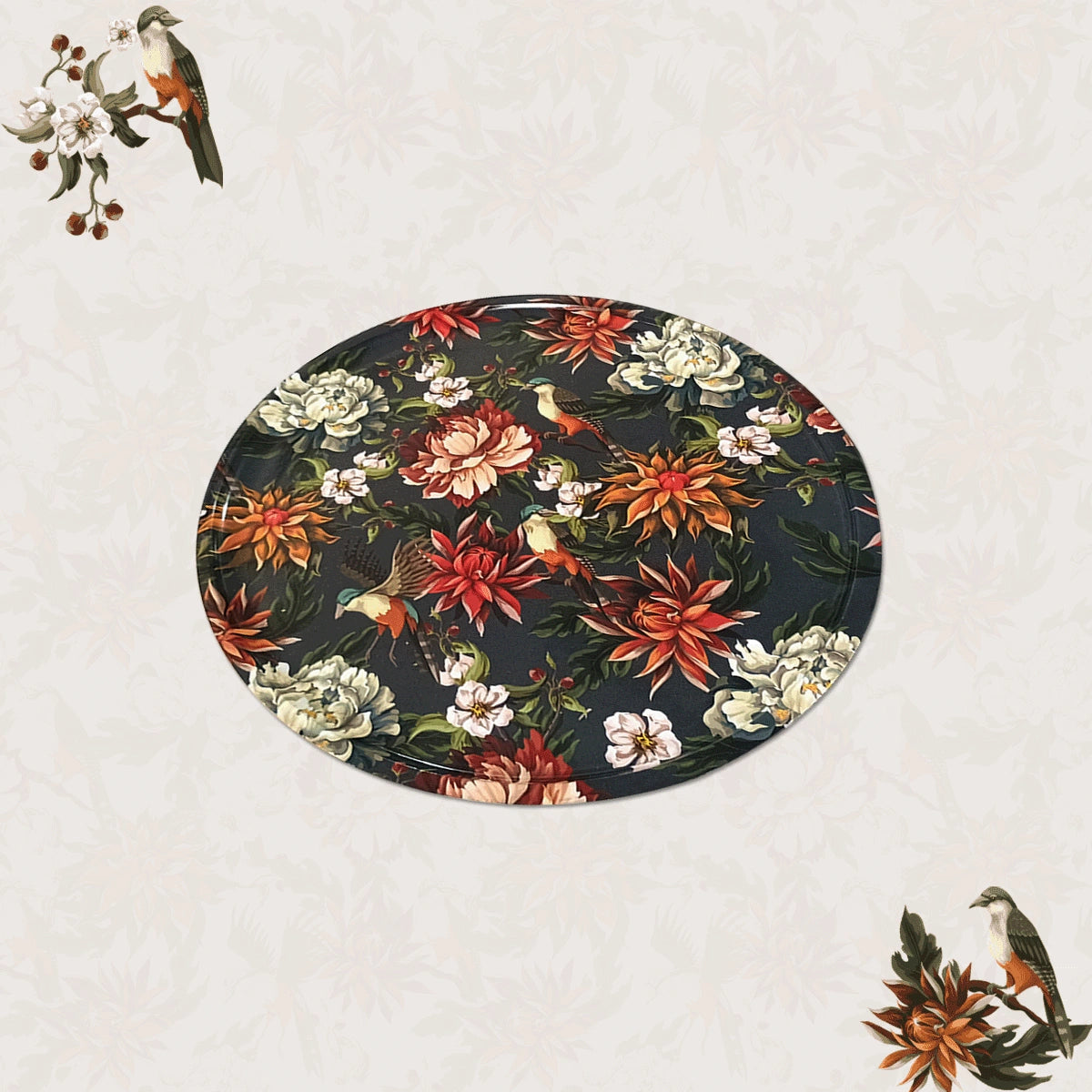 Autumn Flowers Chip & Dip Servers, Serving Platters & Pizza Paddles