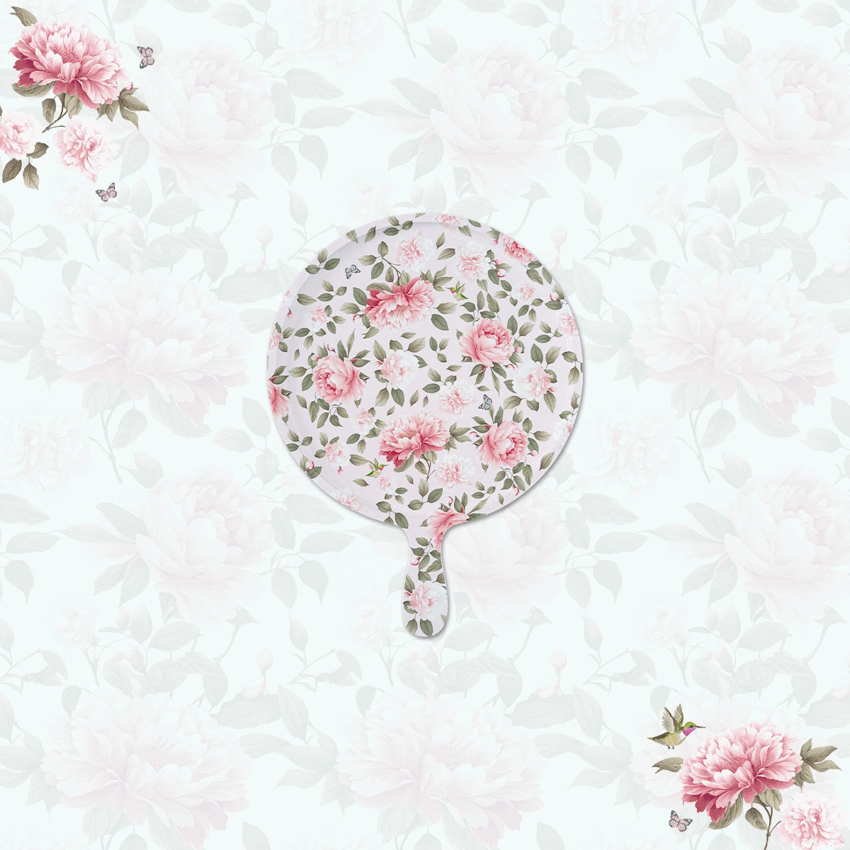 Pink Peonies Chip & Dip Servers, Serving Platters & Pizza Paddles