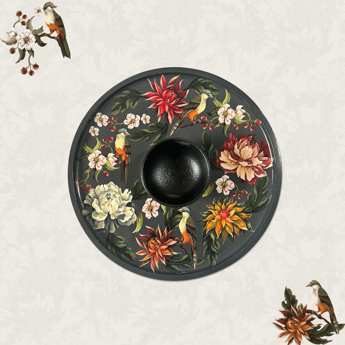 Autumn Flowers Chip & Dip Servers, Serving Platters & Pizza Paddles