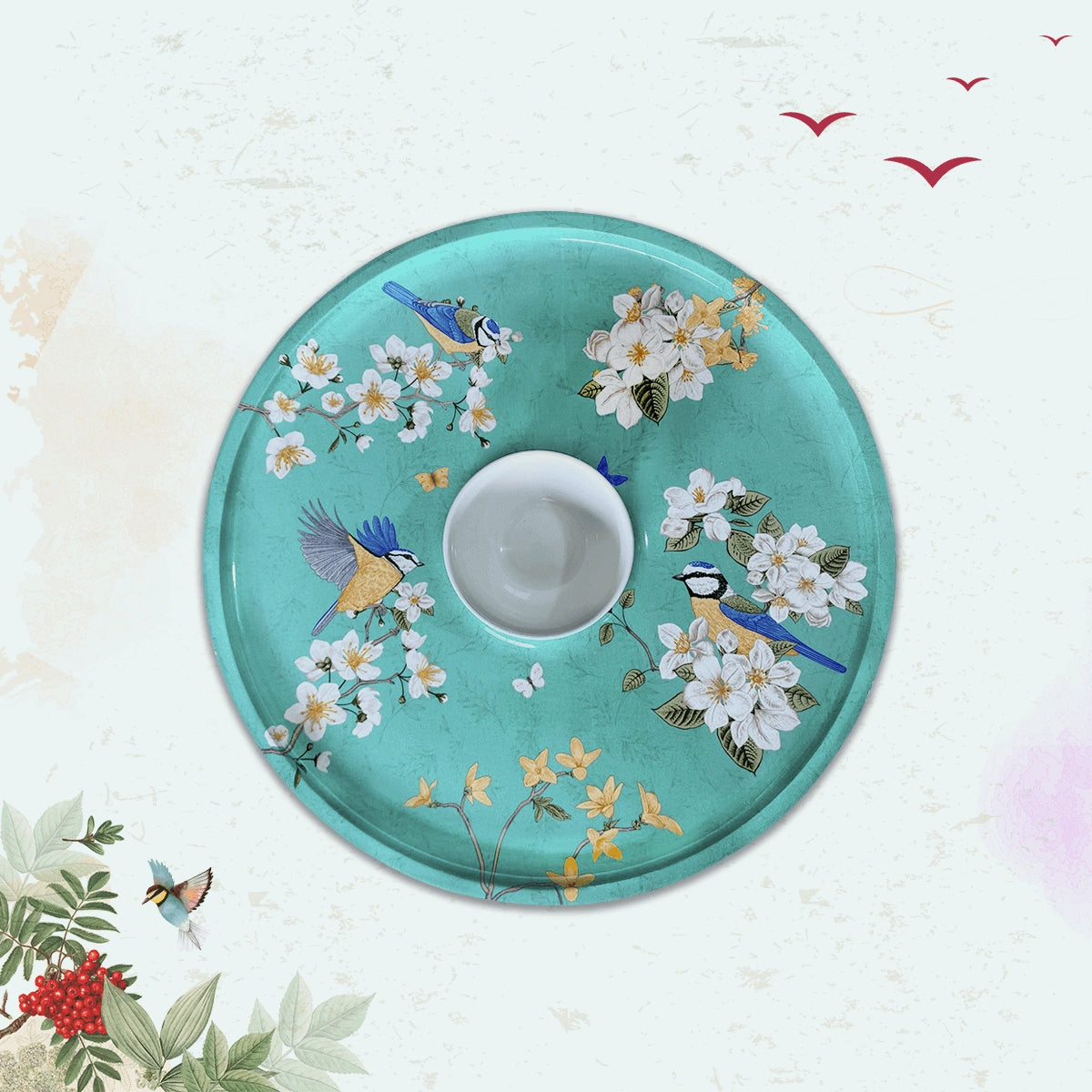 Birds in Paradise Chip & Dip Servers, Serving Platters & Pizza Paddles