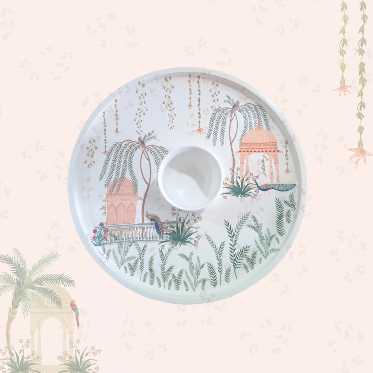 Mughal Gardens Chip & Dip Servers, Serving Platters & Pizza Paddles