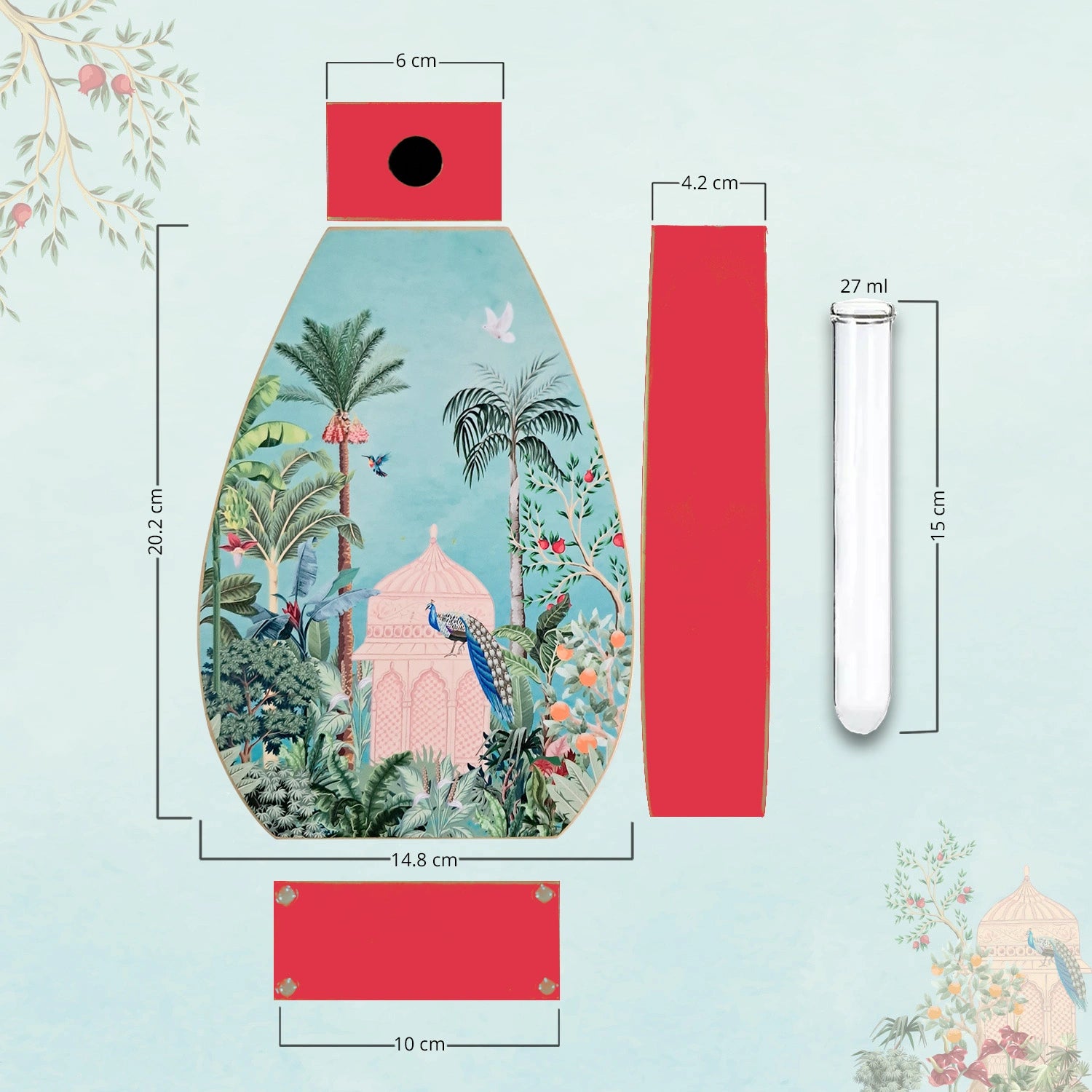 Fruity Paradise Oval Shaped Test Tube Vase