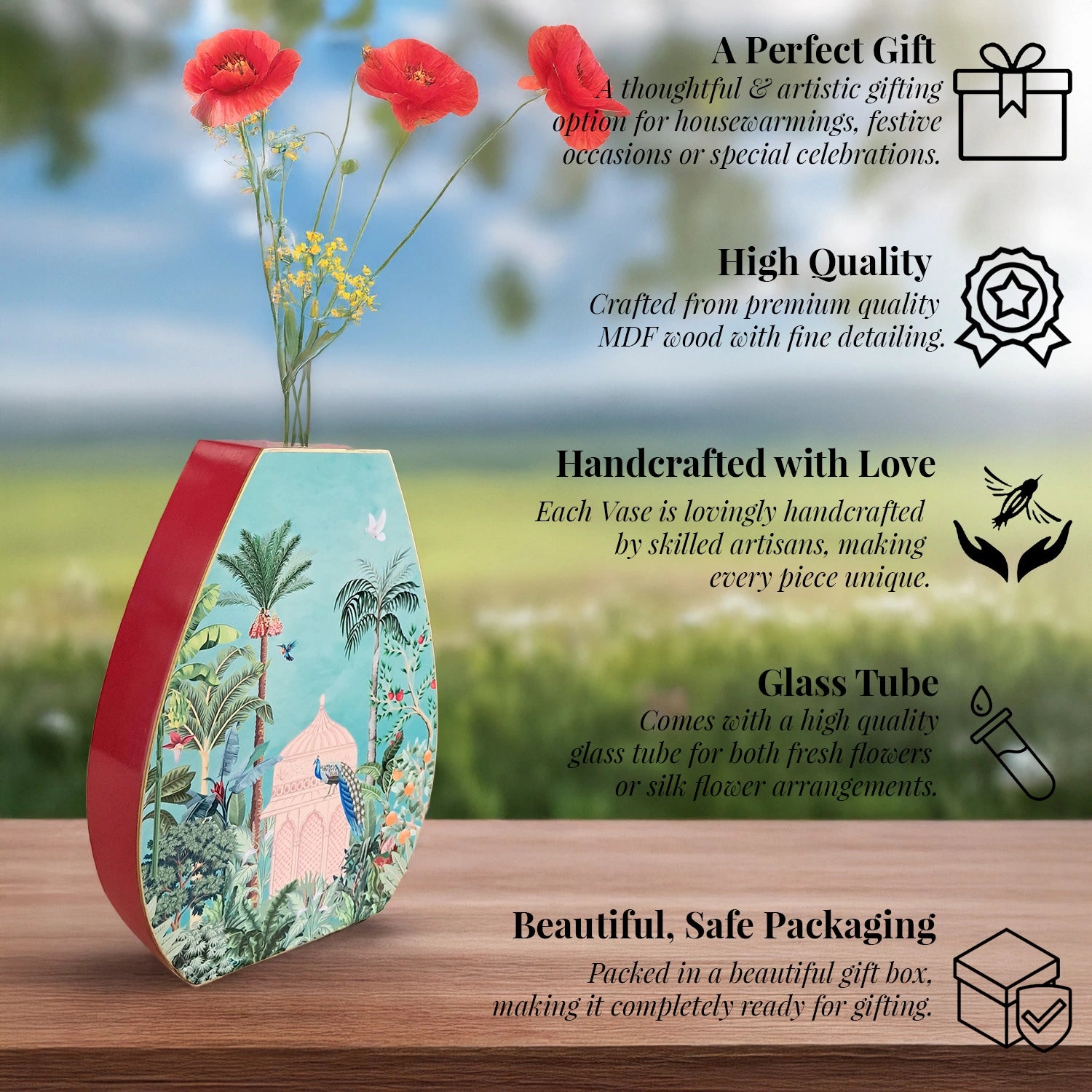 Fruity Paradise Oval Shaped Test Tube Vase