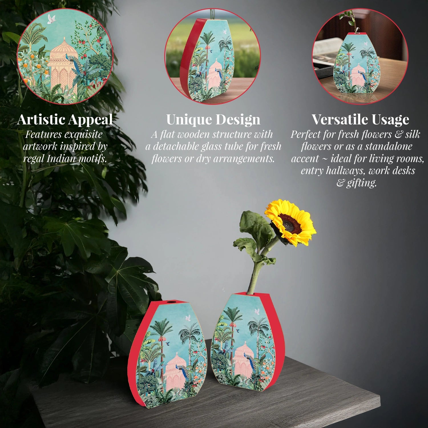 Fruity Paradise Oval Shaped Test Tube Vase