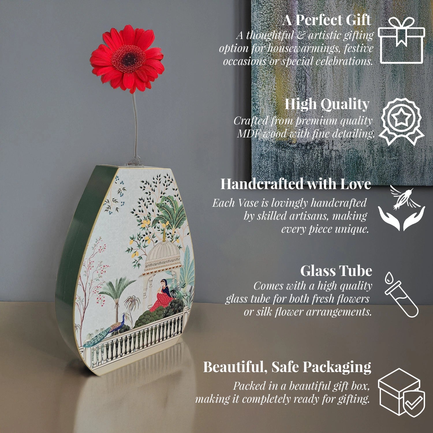 Garden Princess Oval Shaped Test Tube Vase