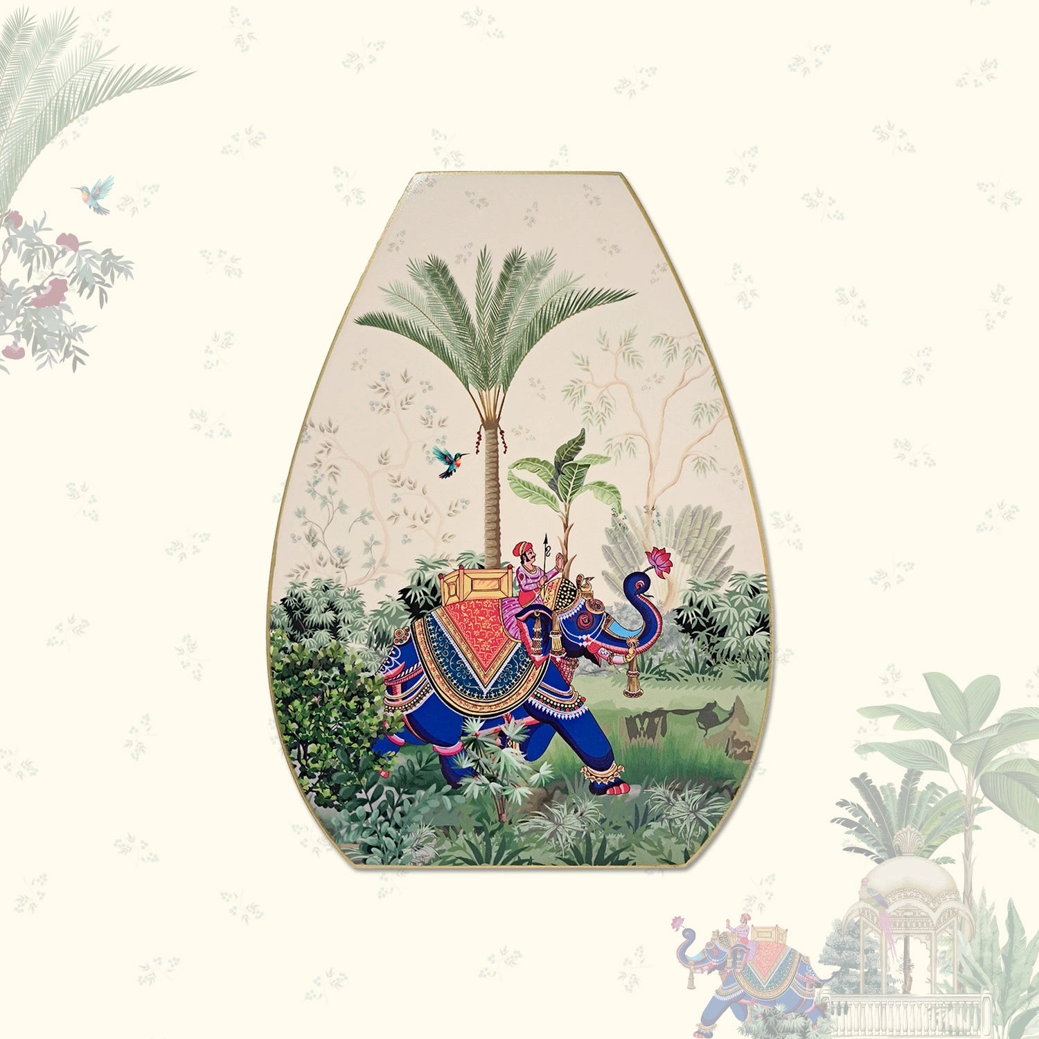 Majestic Tranquility Oval Shaped Test Tube Vase