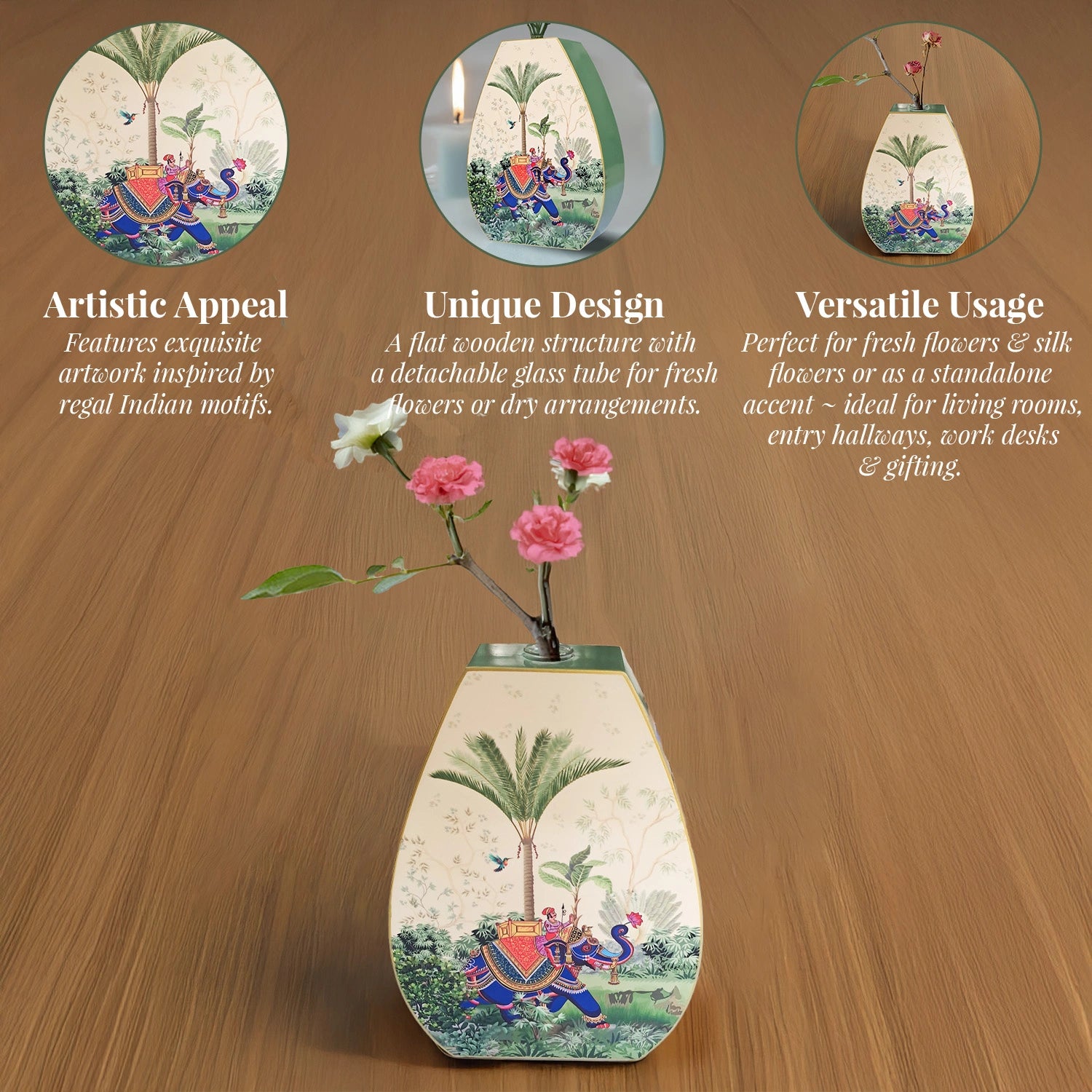 Majestic Tranquility Oval Shaped Test Tube Vase