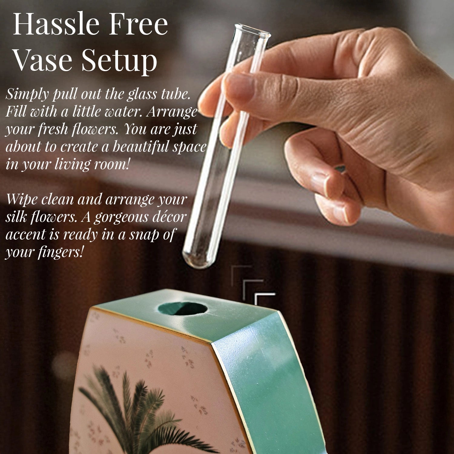 Majestic Tranquility Oval Shaped Test Tube Vase