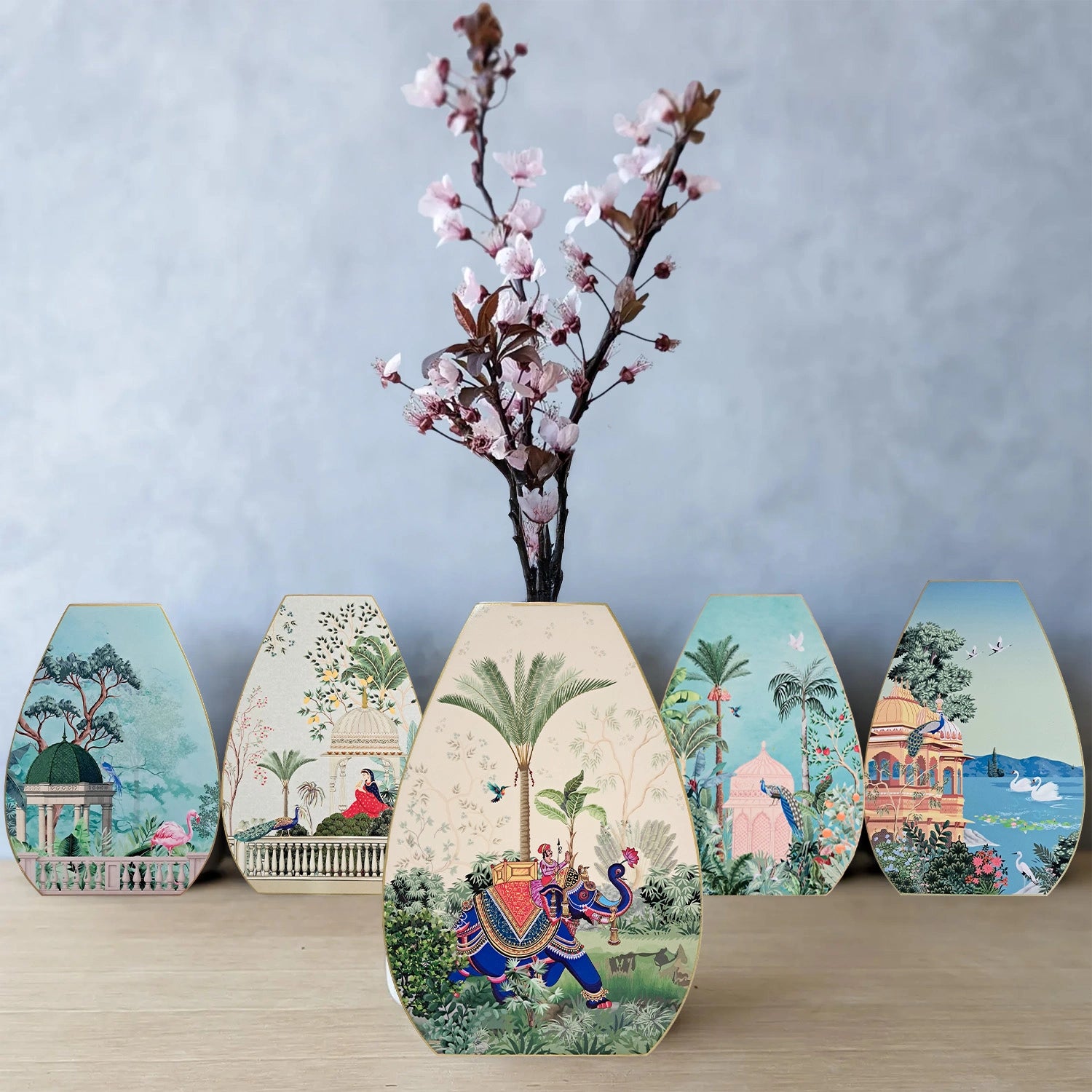 Majestic Tranquility Oval Shaped Test Tube Vase