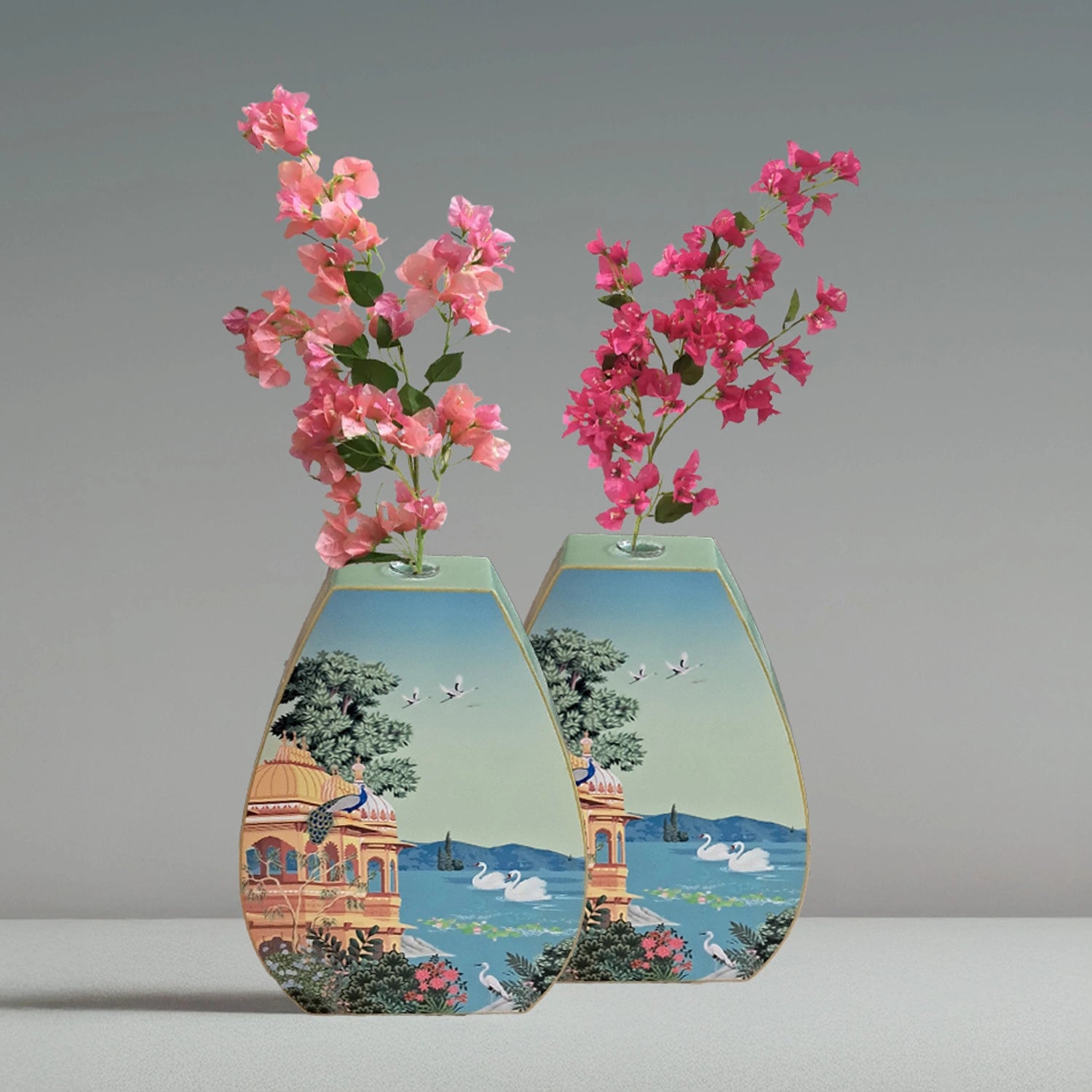 Swan Serenade Oval Shaped Test Tube Vase