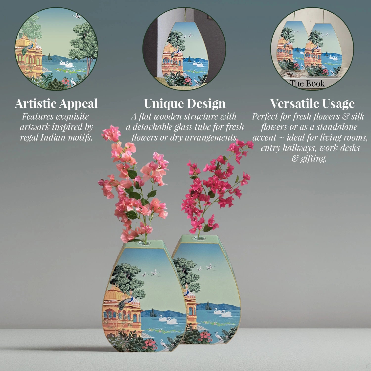 Swan Serenade Oval Shaped Test Tube Vase