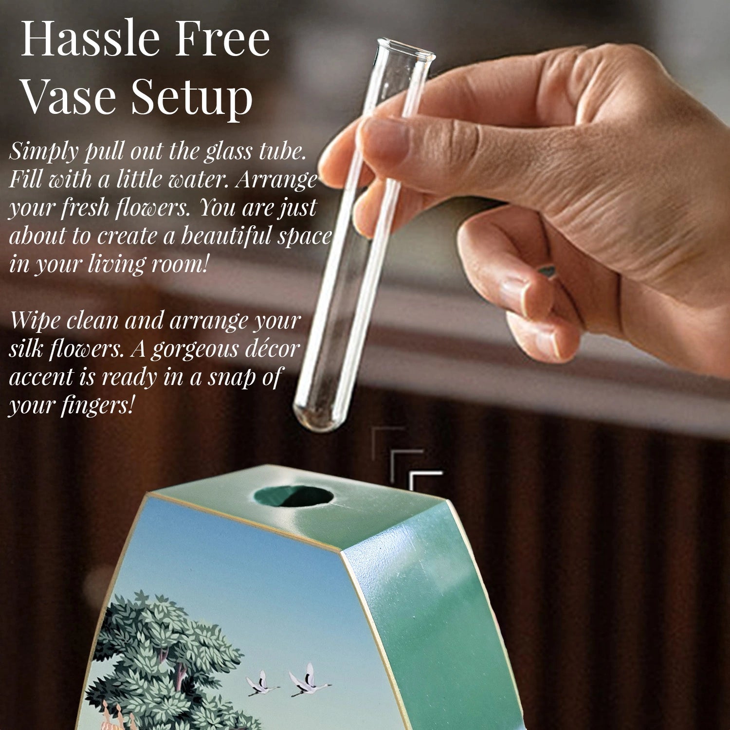 Swan Serenade Oval Shaped Test Tube Vase