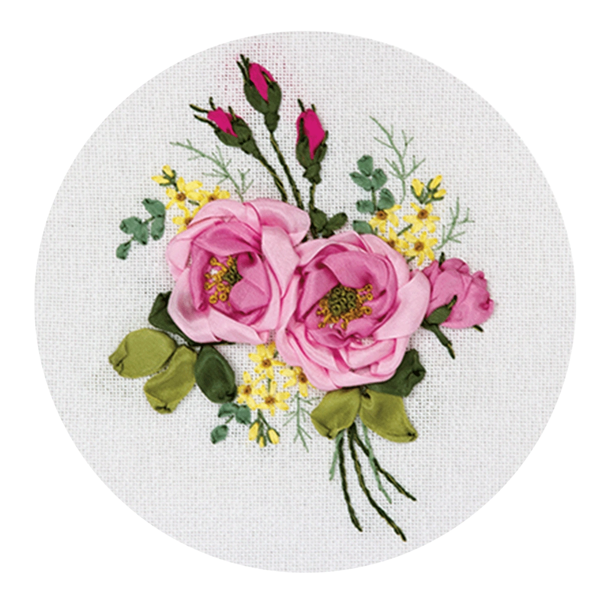 3D Embroidery - Pretty Roses - C-1335