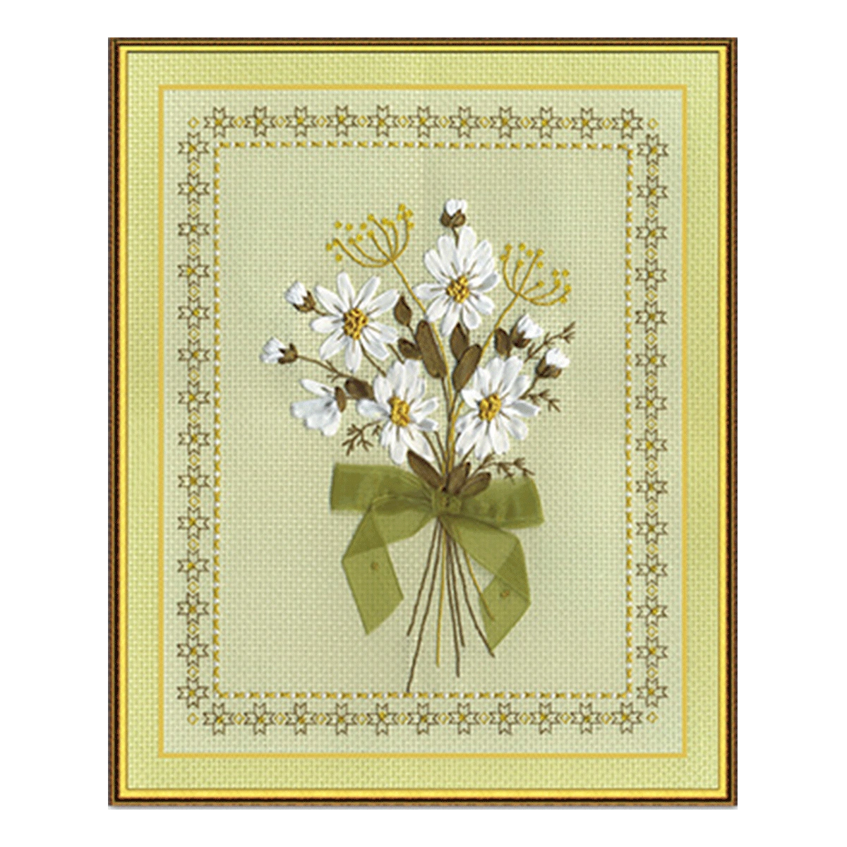 Mixed Embroidery - Daisy Frame - C-0621