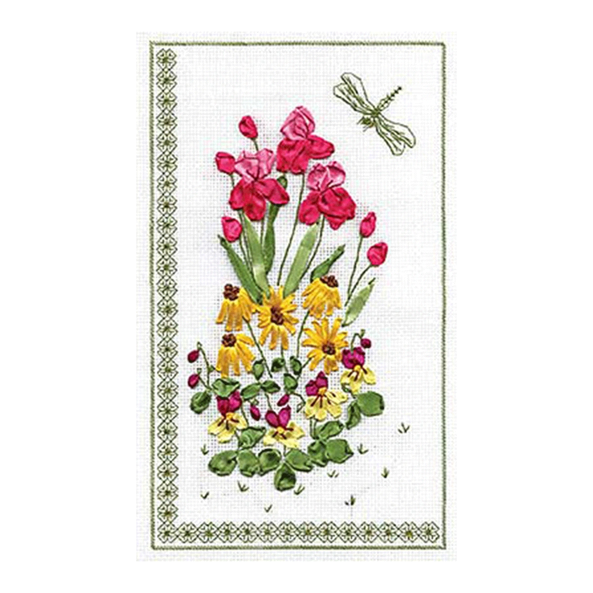 Mixed Embroidery - Dragonfly in my Garden - C-0646