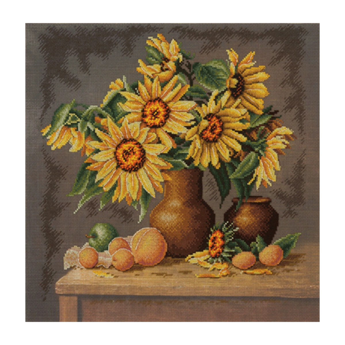 Mixed Embroidery - Still Life - Sunflowers - N-1412