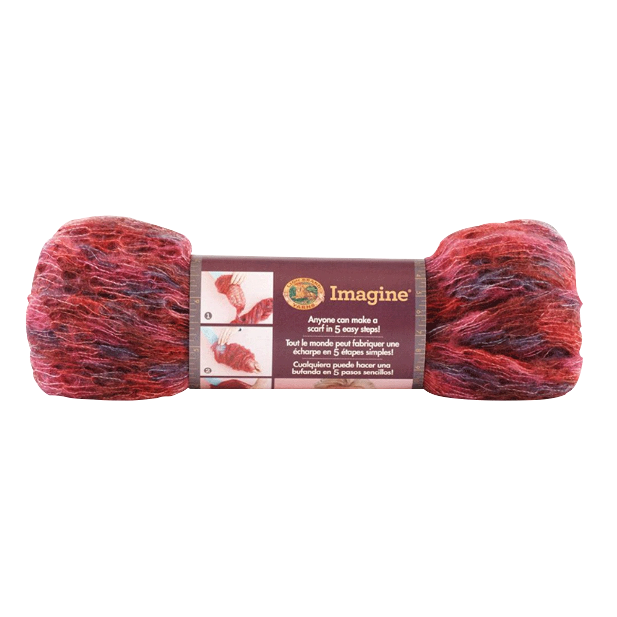Lion Brand Imagine Yarn 309 Strawberry Fields