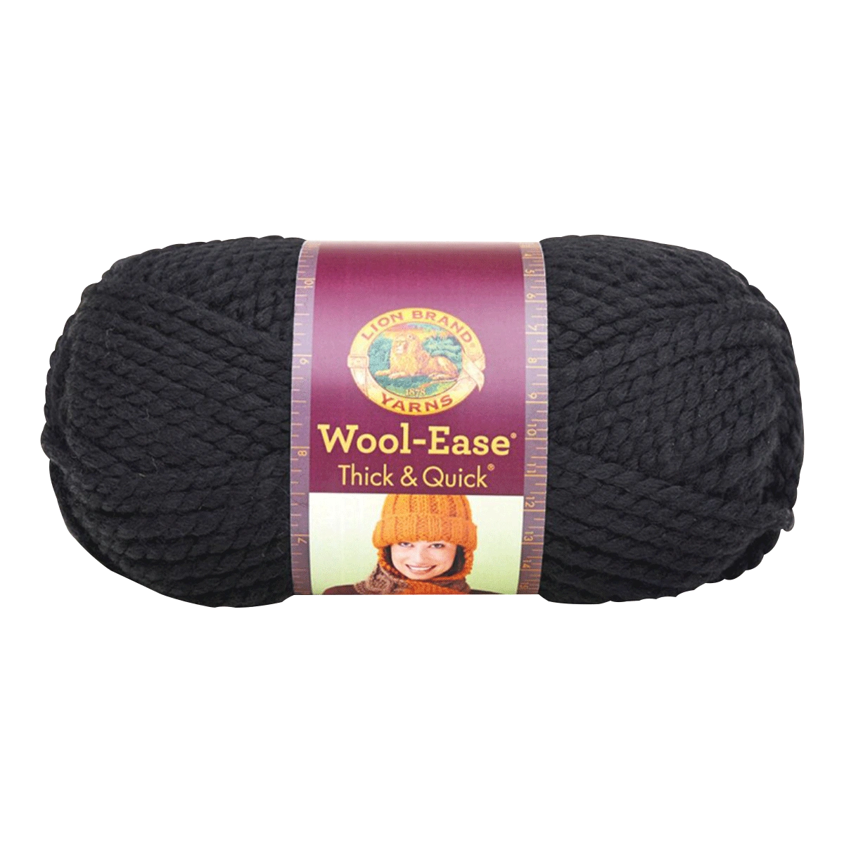 Lion Brand Wool-Ease Thick & Quick Yarn 153 Black