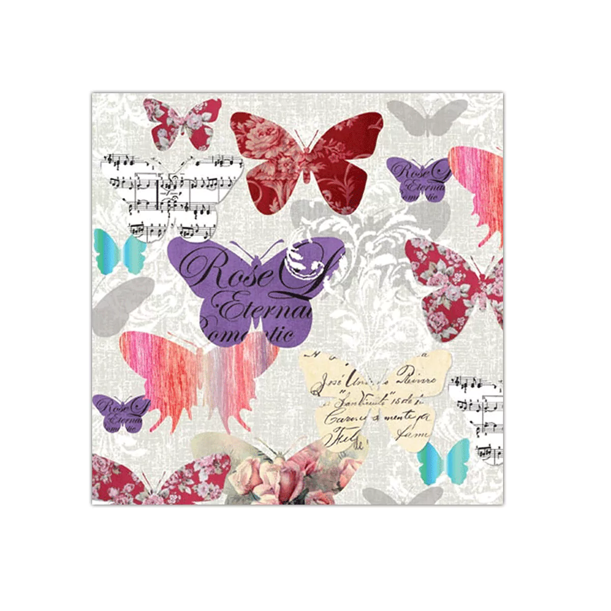 Romantic Butterflies Paper Napkins | PAW SDL868000