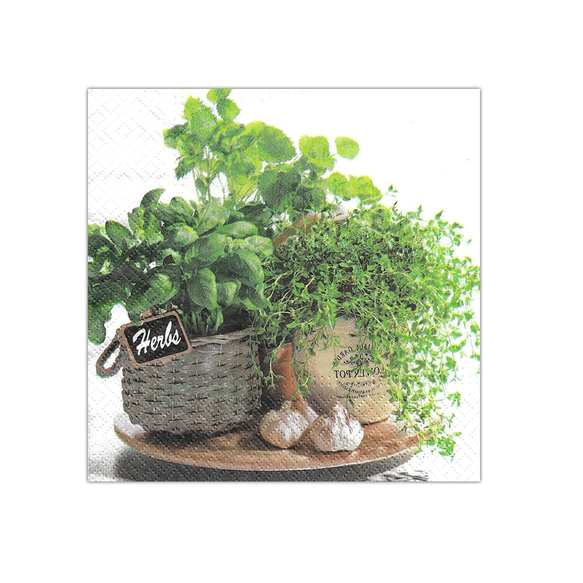 Flavor of Herbs Paper Napkins | PAW SDL874000