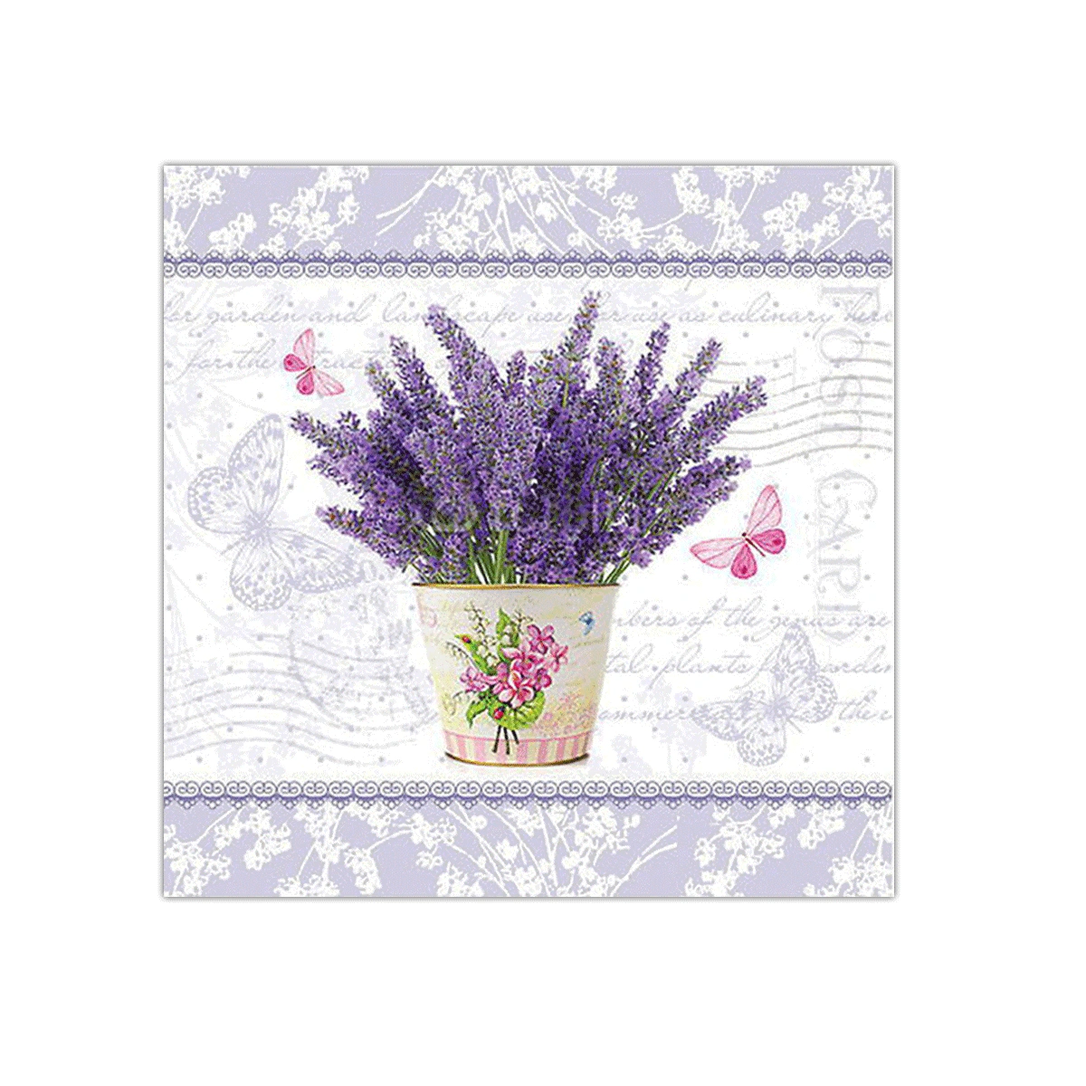 Flowering Lavender Paper Napkins | PAW SDL077500