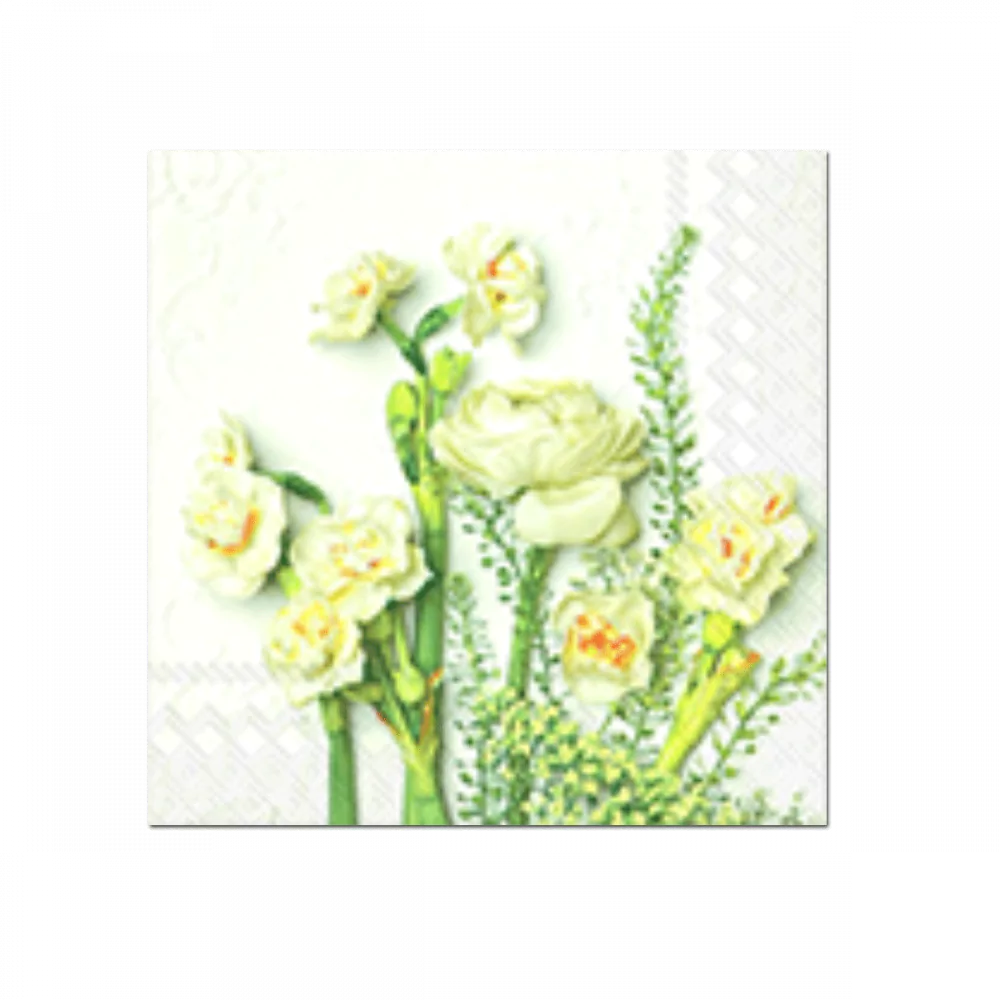 White Buttercups Paper Napkins | IHR L570400