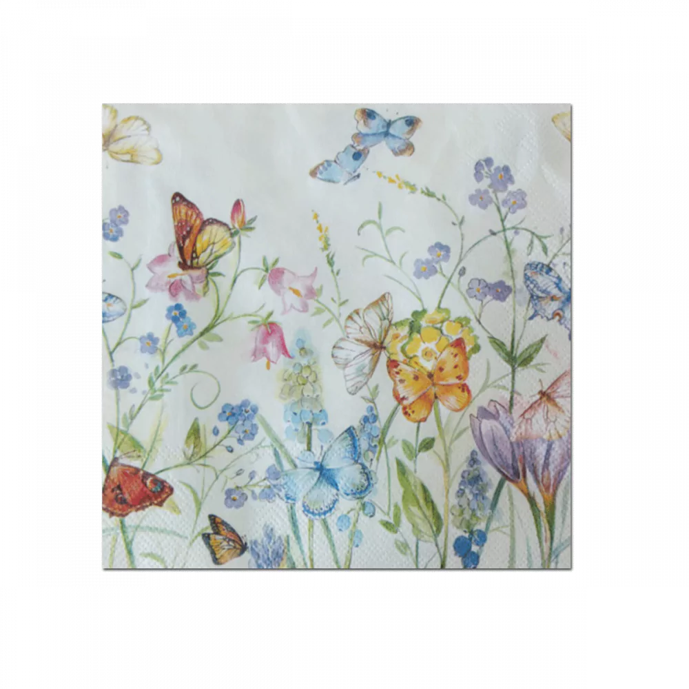 Butterflies & Blossoms Printed Napkins | IHR L727590