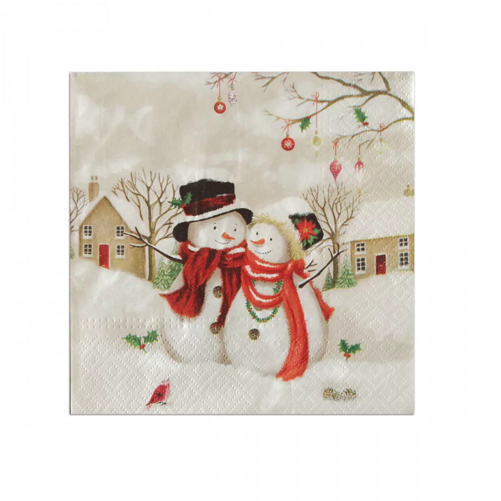 Snowy Family Paper Napkins | PAW SDL098500