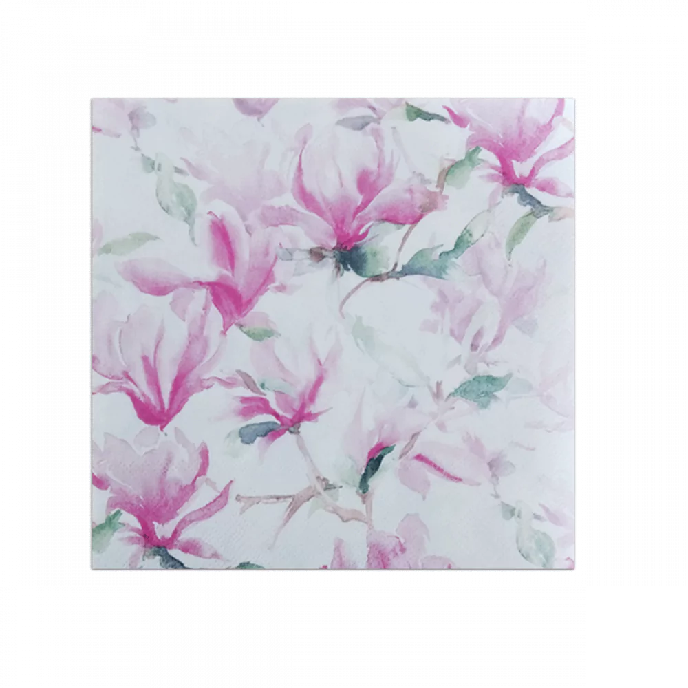 Magnolia Poesie (White) Paper Napkins | IHR L850890
