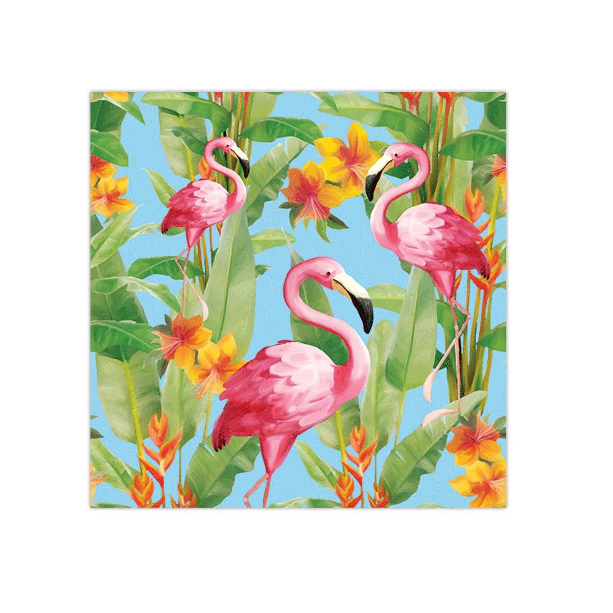 Flamingo's (Aqua) Paper Napkins | Ambiente L13309105