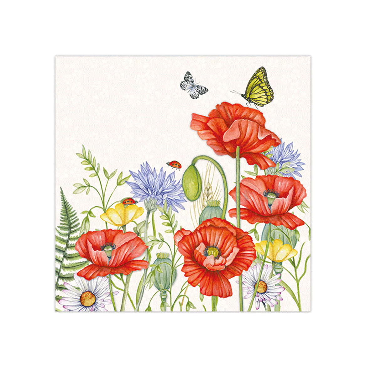 Summertime (White) Paper Napkins | Ambiente L13309925