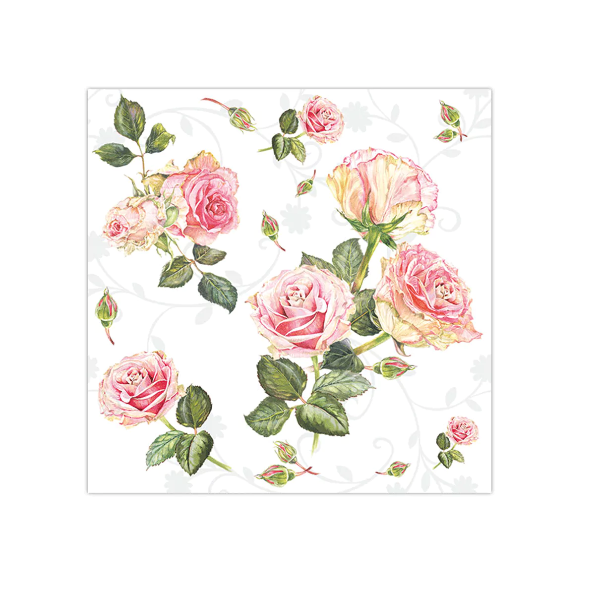 Rosie (White) Paper Napkins | Ambiente L13313000