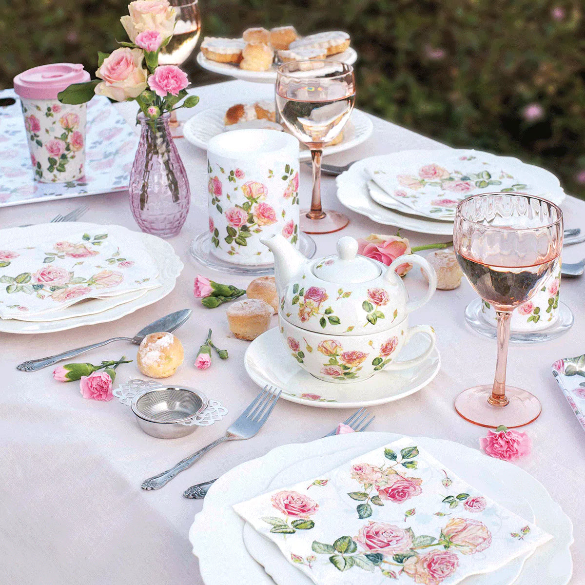 Rosie (White) Paper Napkins | Ambiente L13313000