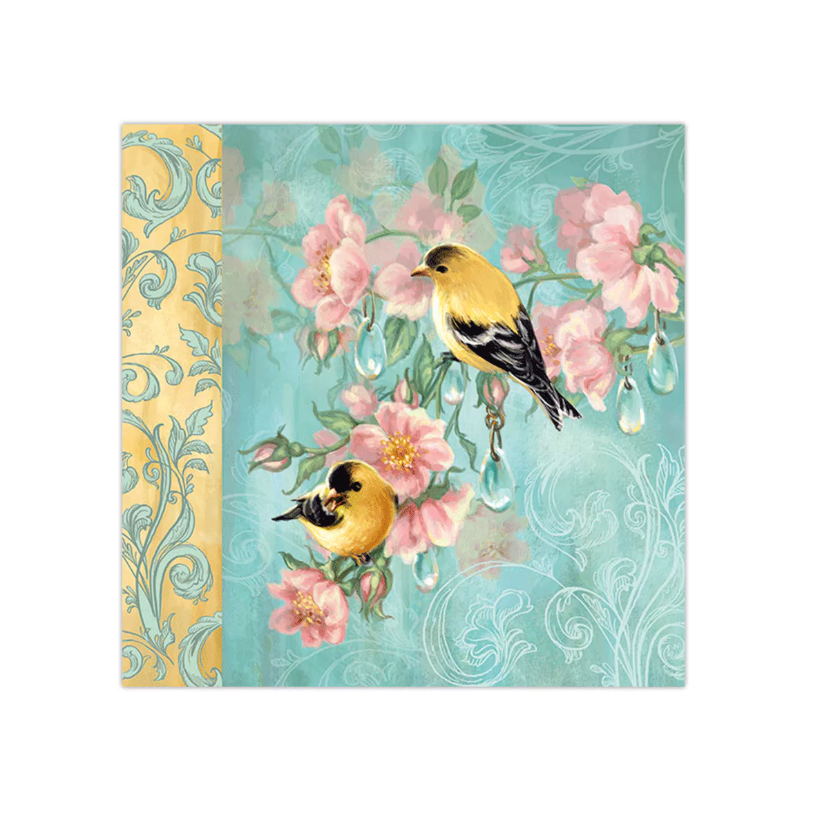 Scarlett (Petrol) Paper Napkins | Ambiente L13313190