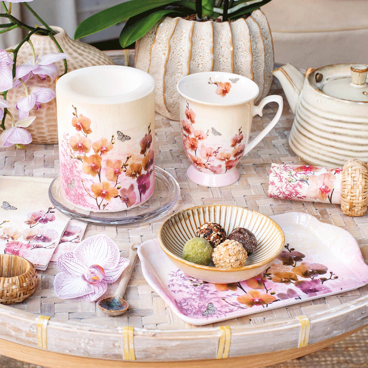 Orchids Orient Paper Napkins | Ambiente L13314215