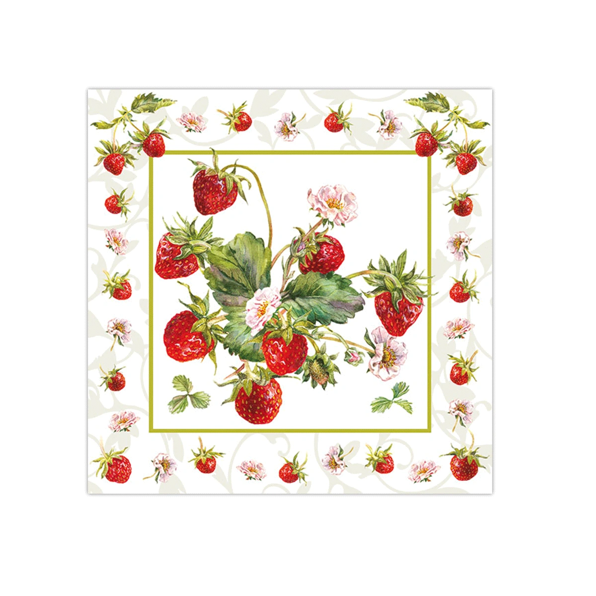 Fresh Strawberries Paper Napkins | Ambiente L13314245