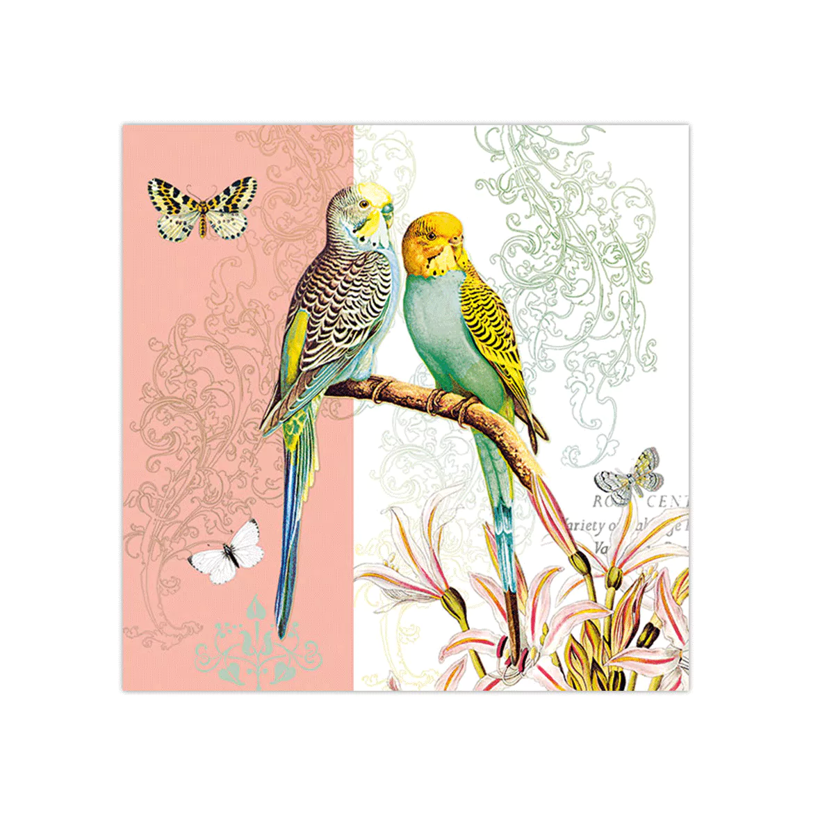 Budgies (Coral) | Napkins | Ambiente L13314316